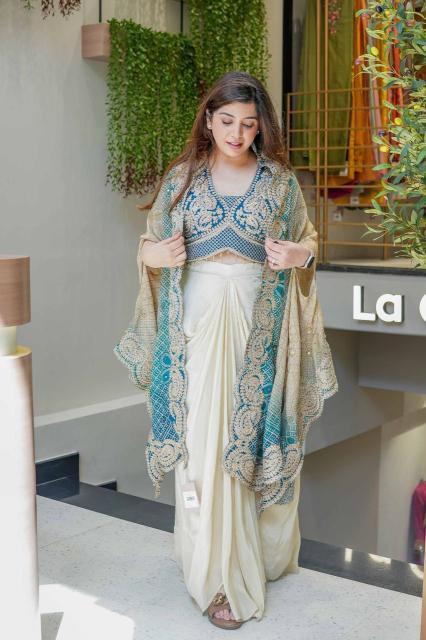 BB 43 Banglory Silk Blue Wholesale designer lehenga choli